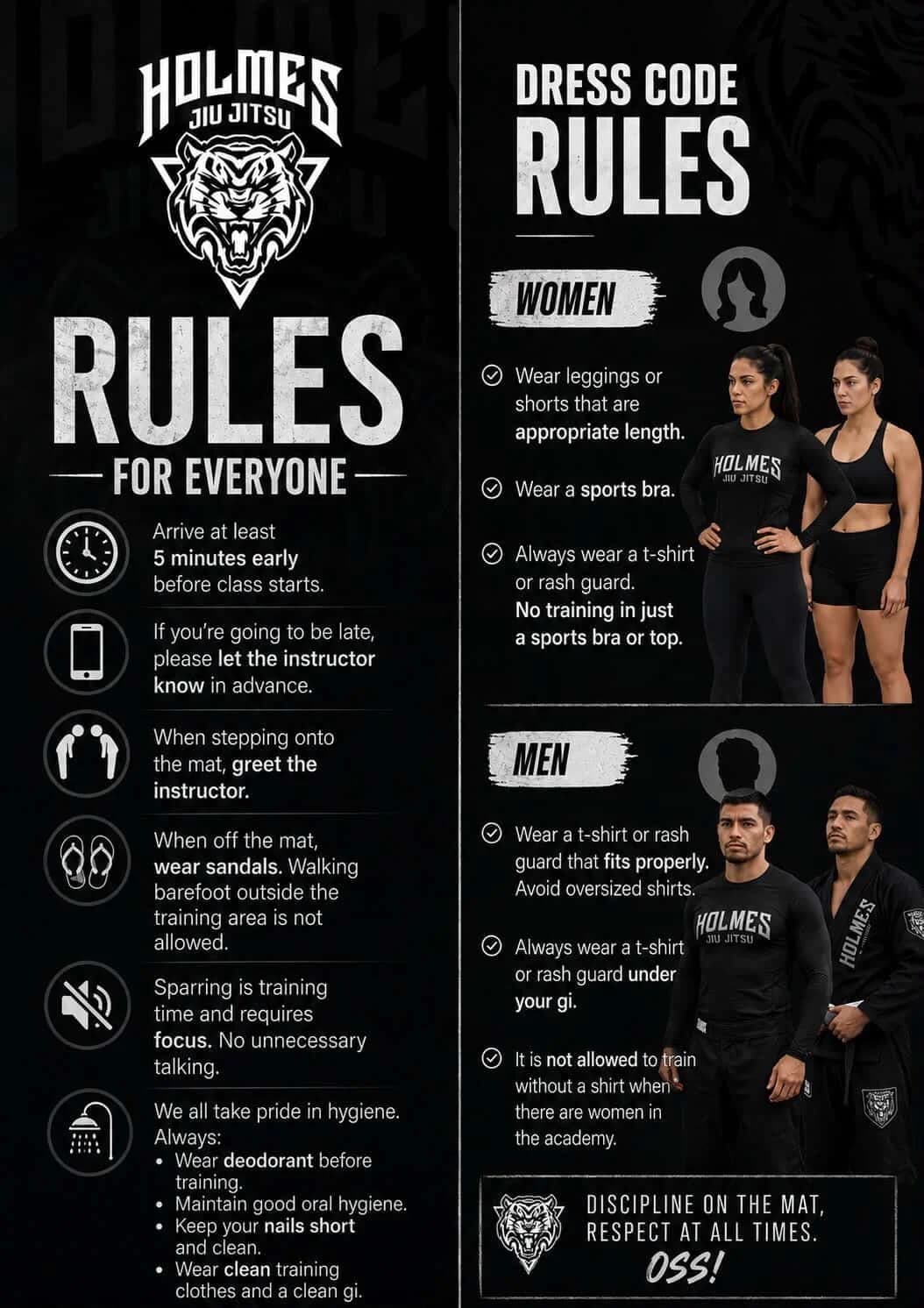 Holmes Jiu Jitsu house rules